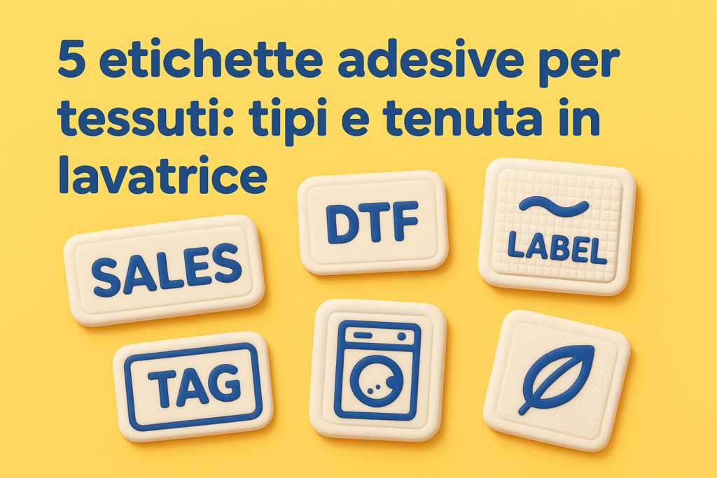 5 etichette adesive per tessuti: tipi e tenuta in lavatrice