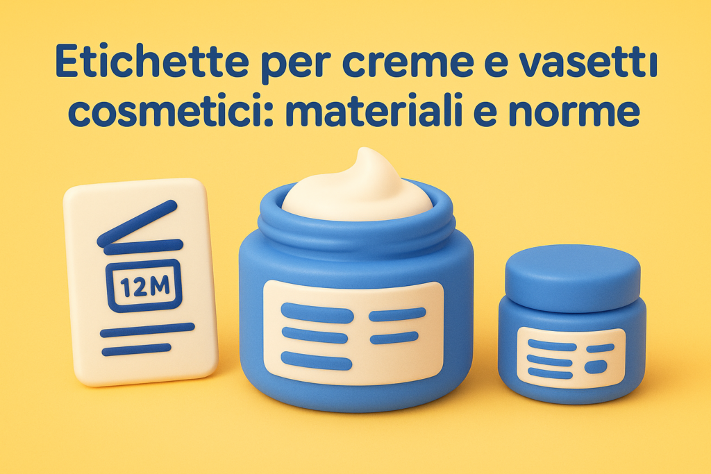 Etichette per creme e vasetti cosmetici: materiali e norme