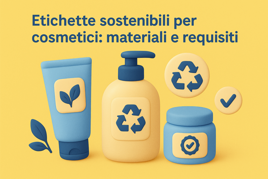 Etichette sostenibili per cosmetici: materiali e requisiti