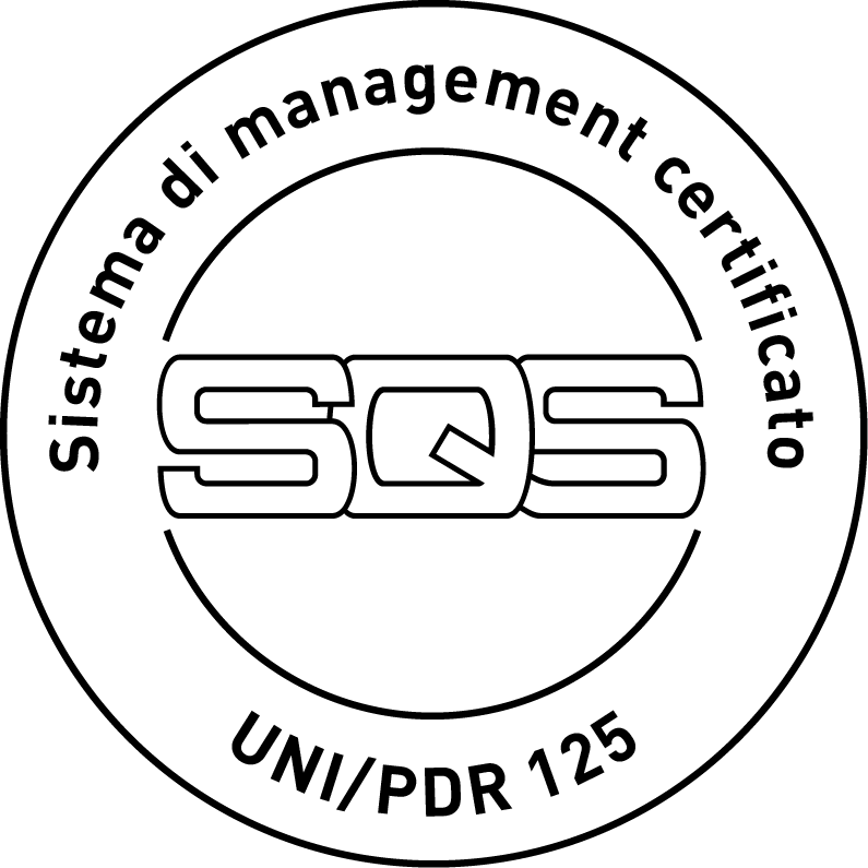 Logo ufficiale della certificazione UNI/PdR 125 per la parità di genere