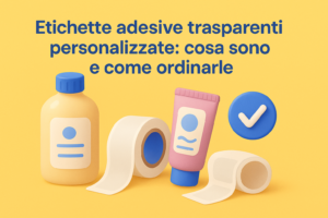 Etichette adesive trasparenti personalizzate: cosa sono e come ordinarle